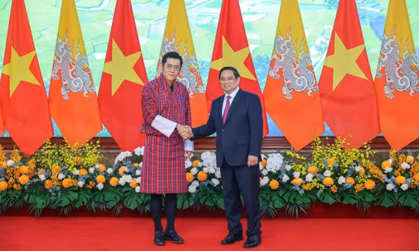 Thủ tướng Phạm Minh Chính hội kiến Quốc vương Bhutan