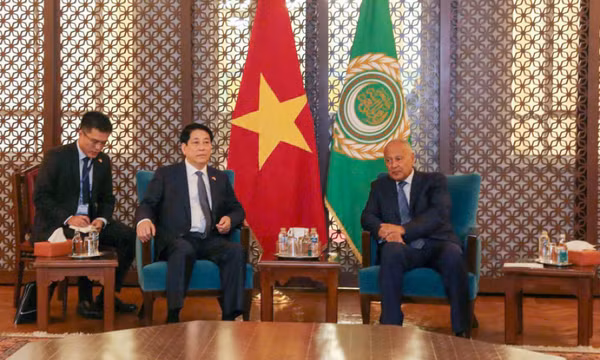 Chủ tịch nước Lương Cường gặp Tổng thư ký Liên đoàn Arab