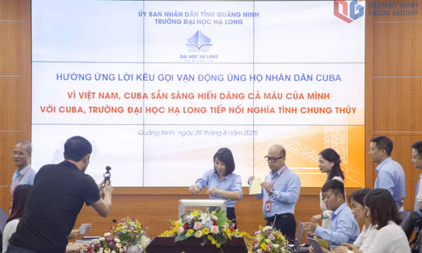 Trường Đại học Hạ Long ủng hộ nhân dân Cuba