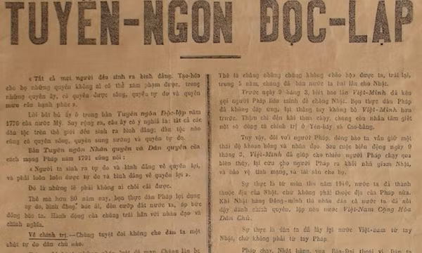80 năm "Tuyên ngôn Độc lập" - Giá trị lịch sử và khát vọng thời đại