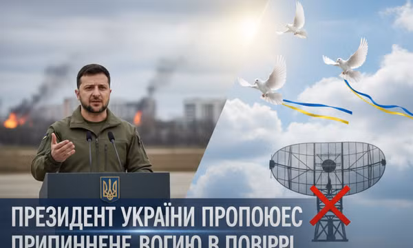 Tổng thống Ukraine đề xuất ngừng bắn trên không