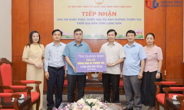Tỉnh Quảng Ninh hỗ trợ 15 tỷ đồng cho các tỉnh Lào Cai, Tuyên Quang, Thái Nguyên, Lạng Sơn, Cao Bằng khắc phục hậu quả thiên tai