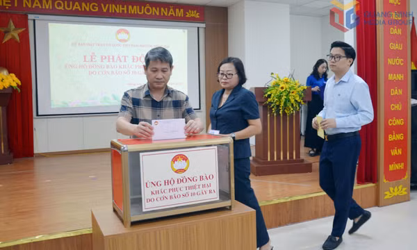Phường Hồng Gai phát động ủng hộ đồng bào khắc phục thiệt hại do bão số 10 gây ra
