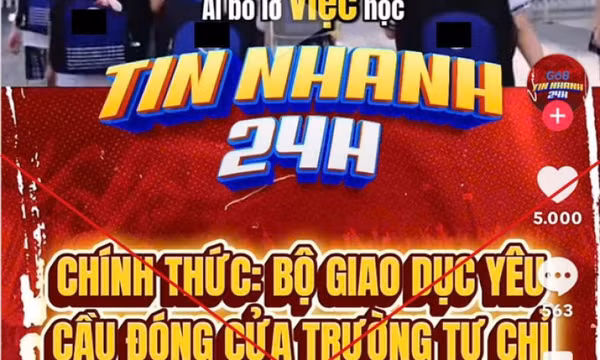 Bộ Giáo dục và Đào tạo bác tin 'đóng cửa, giải tán trường tư thục'