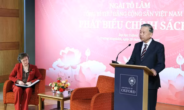 Tổng Bí thư Tô Lâm phát biểu chính sách tại Đại học Oxford
