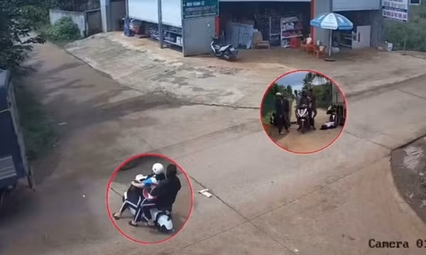 Xe đạp điện chở 3 va chạm xe tải, 1 học sinh chết, 2 em bị thương