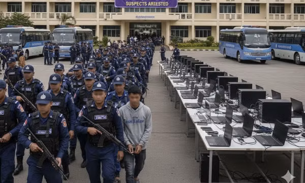 Campuchia bắt gần 3.500 nghi phạm trong chiến dịch trấn áp lừa đảo trực tuyến