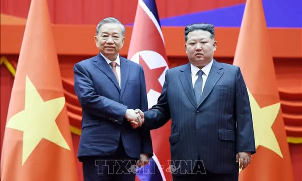 Lễ đón Tổng Bí thư Tô Lâm thăm cấp Nhà nước Cộng hòa Dân chủ Nhân dân Triều Tiên