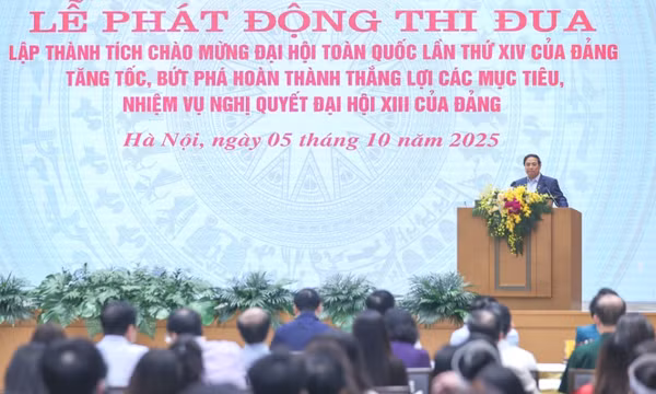 Thủ tướng Chính phủ Phạm Minh Chính phát động đợt thi đua chào mừng Đại hội XIV của Đảng