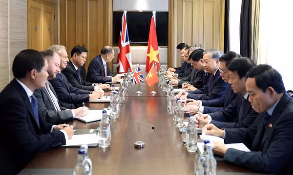 Tổng Bí thư Tô Lâm gặp cựu Thủ tướng Anh Tony Blair
