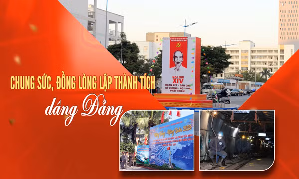 Chung sức, đồng lòng lập thành tích dâng Đảng