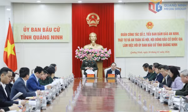 Đoàn công tác số 2 của Hội đồng Bầu cử quốc gia kiểm tra công tác bảo đảm an ninh bầu cử tại Quảng Ninh