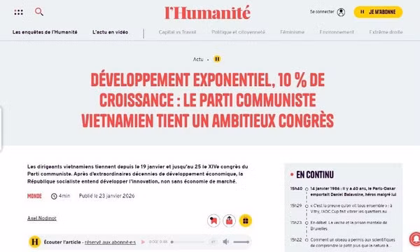 Truyền thông quốc tế nêu bật thành công của Đại hội XIV của Đảng Cộng sản Việt Nam