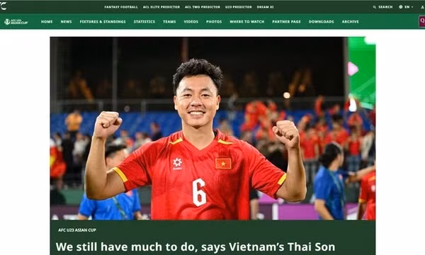 AFC ca ngợi tiền vệ Thái Sơn trước trận đấu với U23 Saudi Arabia