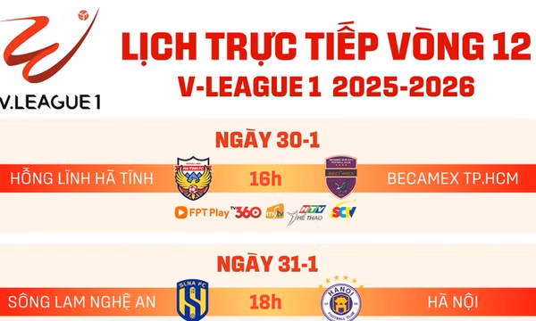 Lịch trực tiếp V-League vòng 12: CLB Công An Hà Nội chạm trán Ninh Bình
