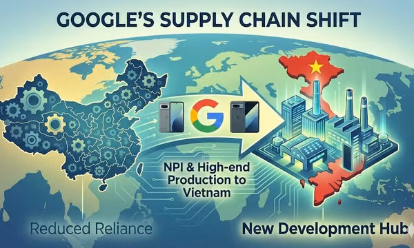 Google phát triển và sản xuất smartphone cao cấp tại Việt Nam năm 2026
