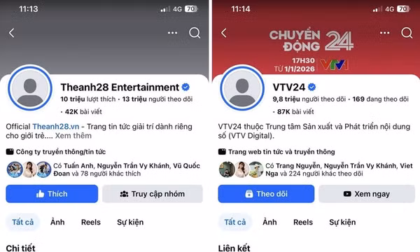Hàng loạt trang Facebook triệu người theo dõi tại Việt Nam đồng loạt biến mất