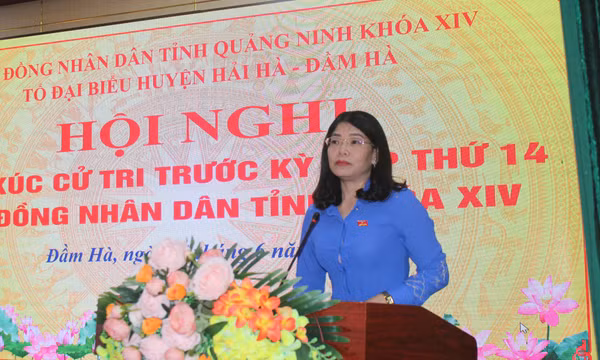 Hội nghị tiếp xúc cử tri trước Kỳ họp thứ 14, HĐND tỉnh khóa XIV tại huyện Đầm Hà