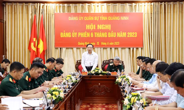 Đảng ủy Quân sự tỉnh họp phiên 6 tháng đầu năm 2023