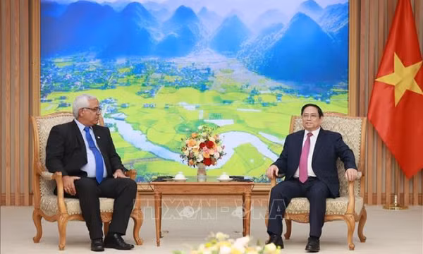 Thủ tướng Phạm Minh Chính tiếp Bộ trưởng Bộ Tư pháp Cuba