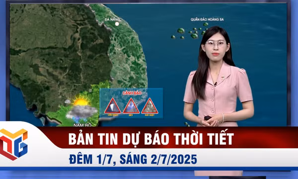 Dự báo thời tiết đêm 1/7, ngày 2/7/2025