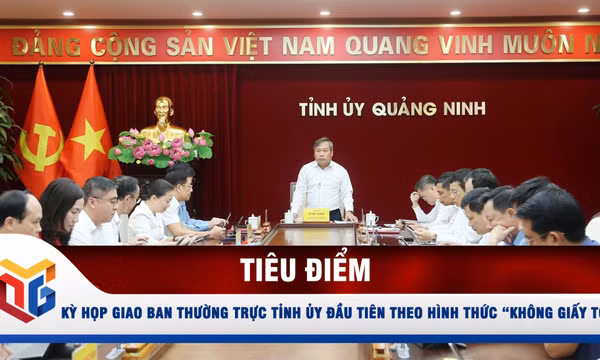 Kỳ họp giao ban Thường trực Tỉnh ủy đầu tiên theo hình thức “không giấy tờ”