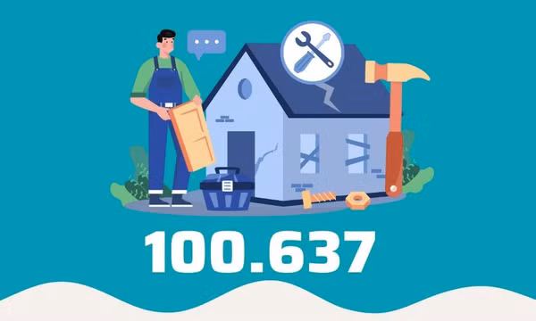 100.637 - là số căn nhà tạm, nhà dột nát đã được hỗ trợ sửa chữa, xây mới trên cả nước