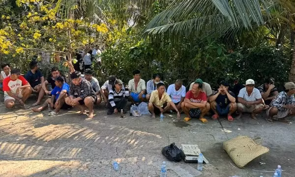 Tiền Giang triệt xóa tụ điểm đá gà ăn tiền, bắt giữ 22 đối tượng