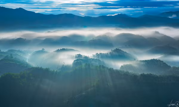 Bình minh trên những ngọn đồi ‘bát úp’ ở Bảo Lộc