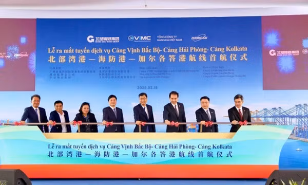 Khai trương tuyến dịch vụ cảng Vịnh Bắc Bộ - Hải Phòng - Kolkata  