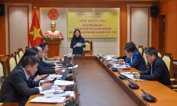Ban Pháp chế HĐND tỉnh thẩm tra dự thảo nghị quyết