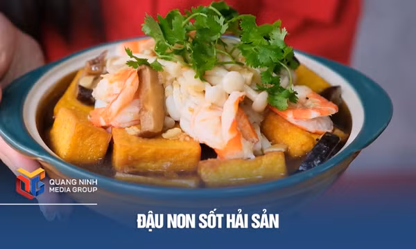 Đậu non sốt hải sản