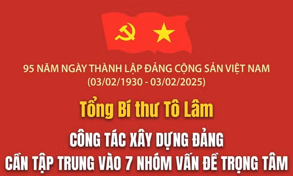 Tổng Bí thư: Công tác xây dựng Đảng cần tập trung vào 7 nhóm vấn đề trọng tâm