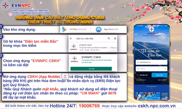 Sử dụng công cụ ước tính điện năng trên App EVNNPC CSKH để theo dõi sản lượng điện hàng ngày, tránh hóa đơn tiền điện tăng cao