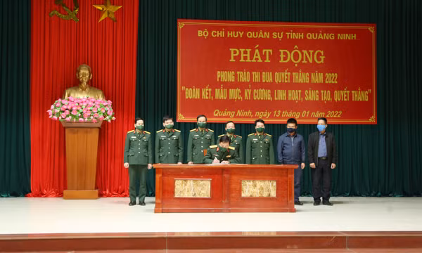 Bộ CHQS tỉnh phát động phong trào thi đua Quyết thắng năm 2022