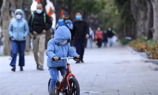 Rét về đêm và sáng sớm, nhiệt độ tại Bắc Bộ chênh lệch cao trong ngày