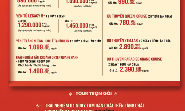 Tour trọn gói tại Quảng Ninh