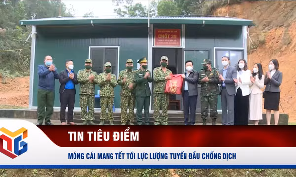 Móng Cái mang Tết tới lực lượng tuyến đầu chống dịch