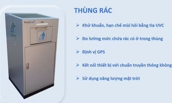 Sinh viên làm thùng rác thông minh