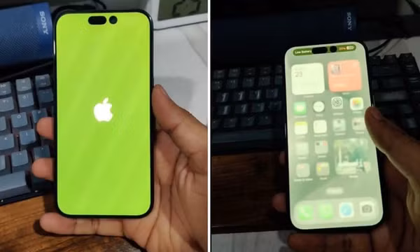 iPhone 15 mắc lỗi màn hình ám xanh chỉ sau một ngày sử dụng