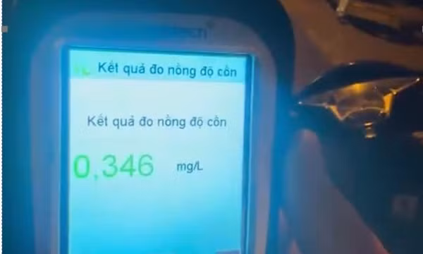 Một Phó Chi cục Thi hành án Dân sự ở TPHCM vi phạm nồng độ cồn