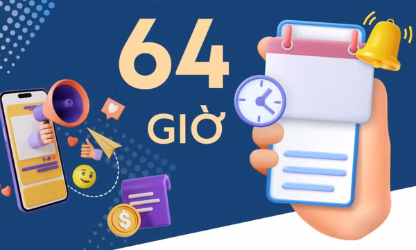 64 giờ - là thời lượng mỗi người dùng sử dụng các ứng dụng di động của Việt Nam trong 1 tháng