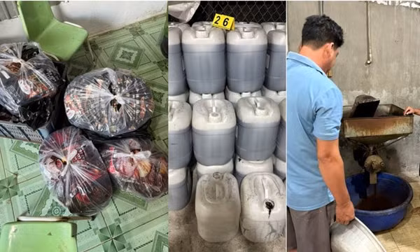 Bắt quả tang cơ sở hô biến bắp, đậu nành thành cà phê đóng gói