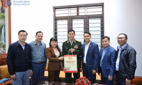 Đoàn ĐBQH tỉnh thăm, chúc Tết tại phường Mông Dương và xã Hải Hòa