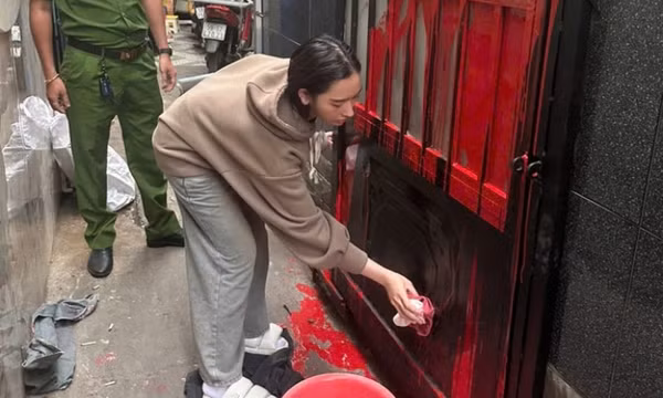 Khởi tố cô gái tạt sơn nhà người yêu cũ 'cho bõ tức'