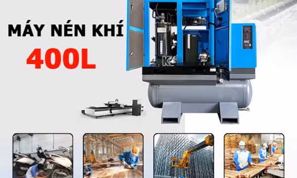 Top máy nén khí 400 lít bền bỉ, công suất ổn định, giá tốt