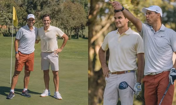 Huyền thoại Federer và Nadal đọ sức trên sân golf
