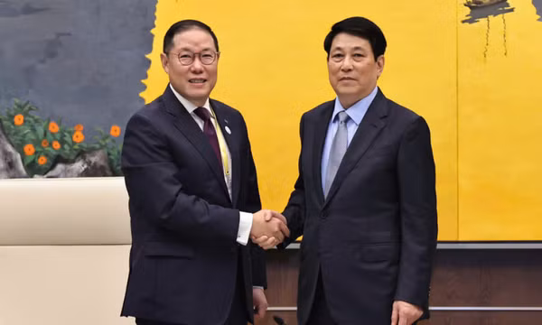 Chủ tịch nước Lương Cường tiếp Chủ tịch Hội đồng Tư vấn kinh doanh APEC 2025