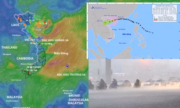 Dự báo thời gian mưa to nhất do bão số 3 Wipha và vùng mưa trọng tâm