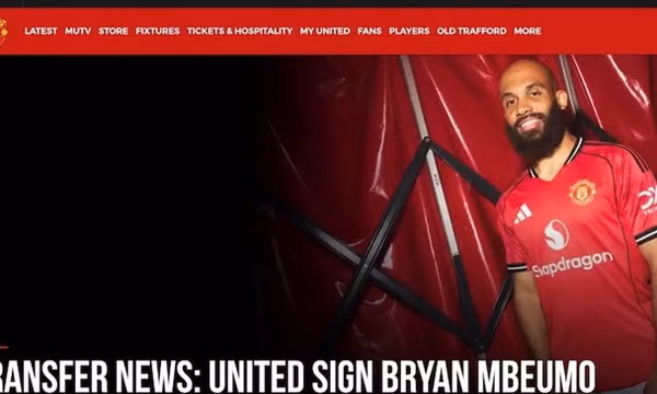 Man United công bố tiền đạo Bryan Mbeumo